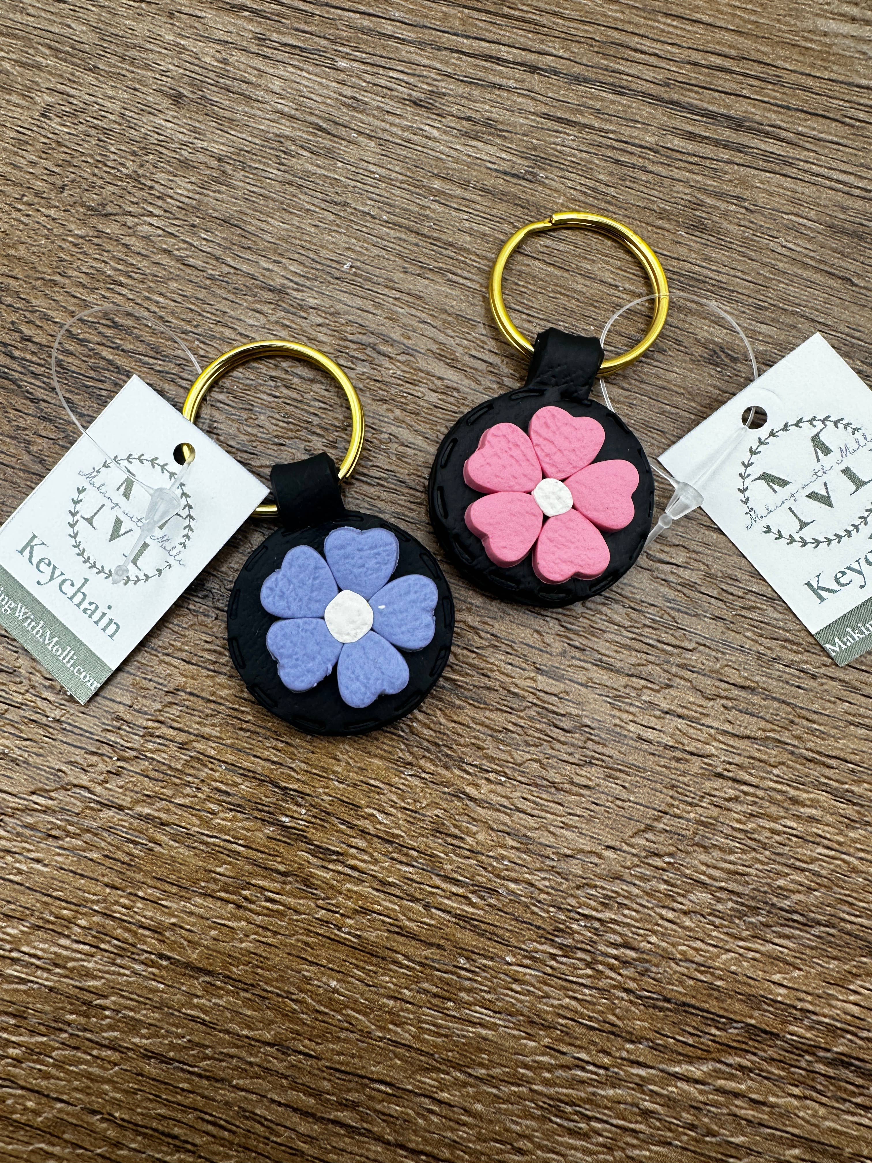 Making with Molli - Wholesale Keychain - Women's - Polymer Clay Large Flower Keychain1