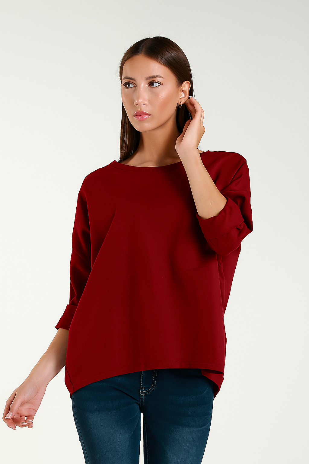 TAMBA - Vente Sweat-shirt – femme - Sweat-shirt à col rond surdimensionné1