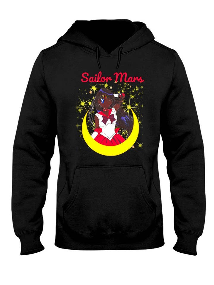 Black Sailor Mars Hoodie for wholesale by D. Ridley Designs