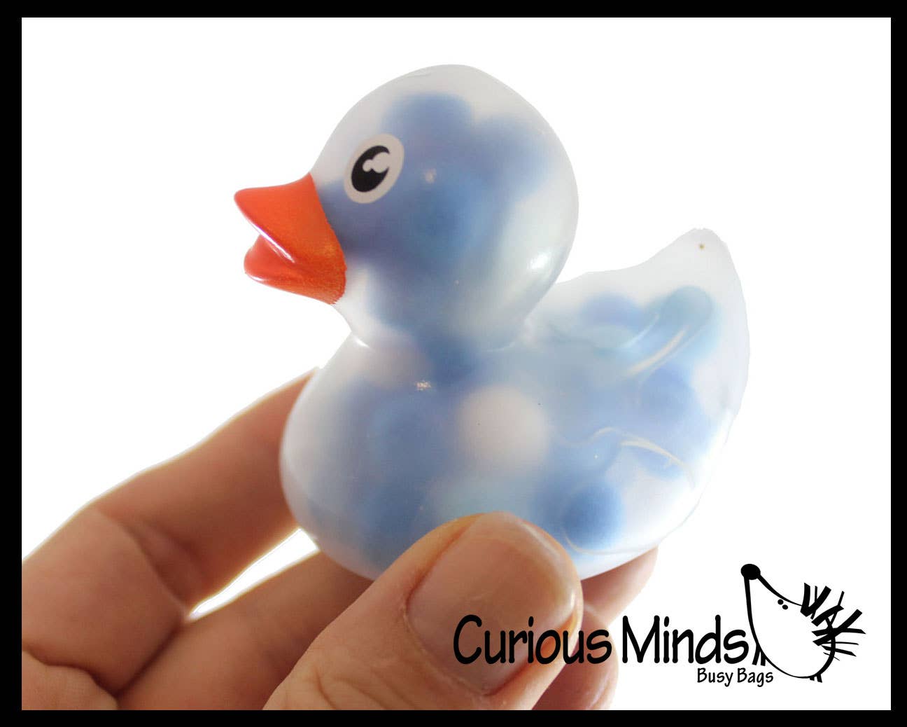 Curious Minds Toys - Wholesale Bath Toy - Baby - 1 Pom Pom Filled Regular 2" Rubber Ducks - Rubber Duckies - 6