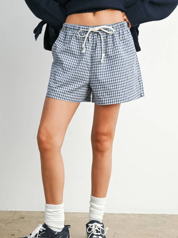 Tie-Front High-Waisted Shorts - BMP7853 for wholesale by BUTTERMELON