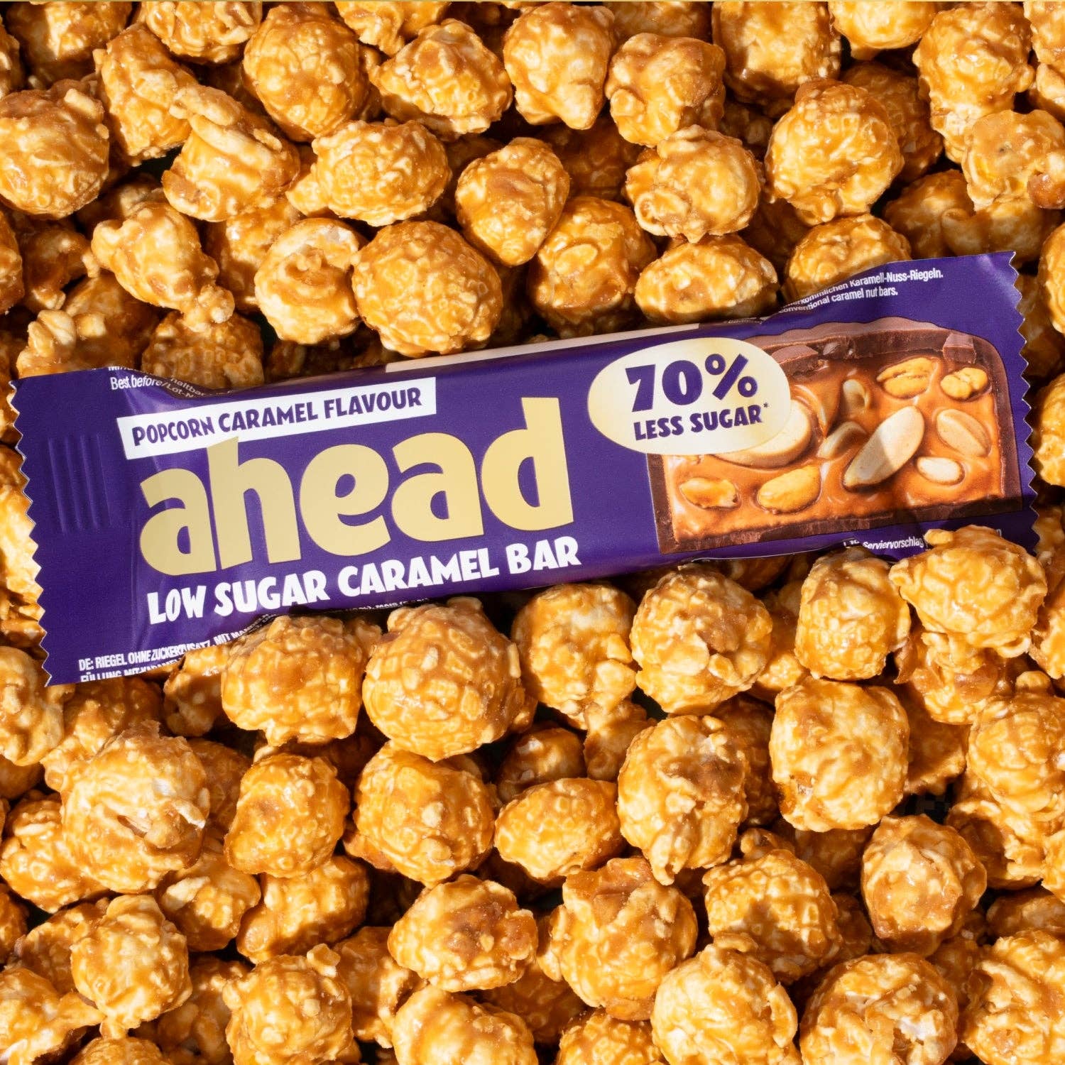 ahead - Wholesale Chocolate Bar - Popcorn Crunch - Caramel Bar (Tray 12x38g)3