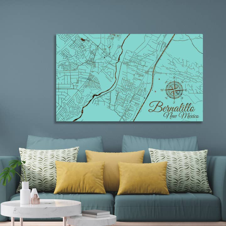 New Mexico: Bernalillo Street Map for wholesale by Fire & Pine