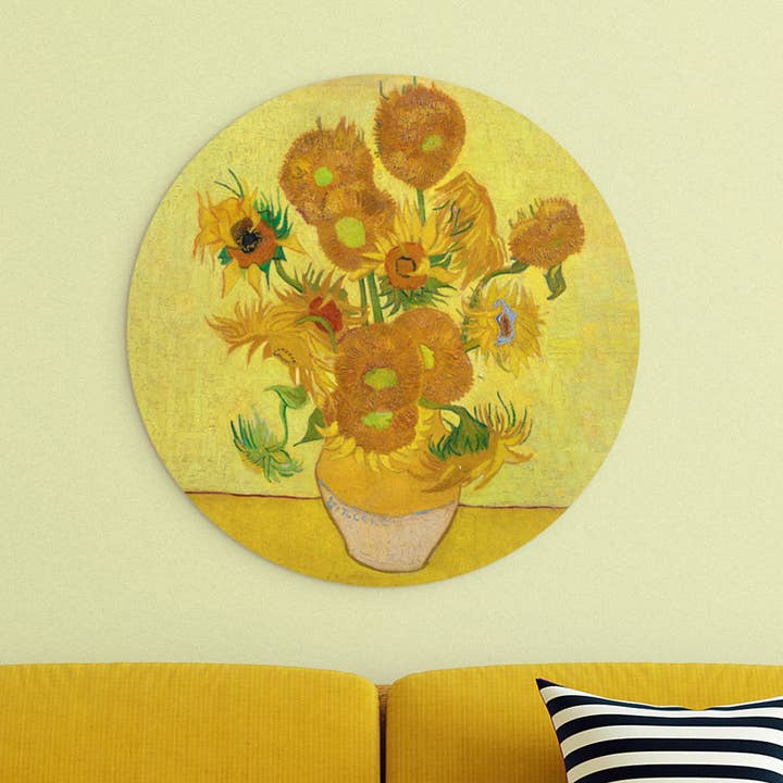 Wallcircle solsikker Vincent van Gogh for engroshandel hos Wanderschoon