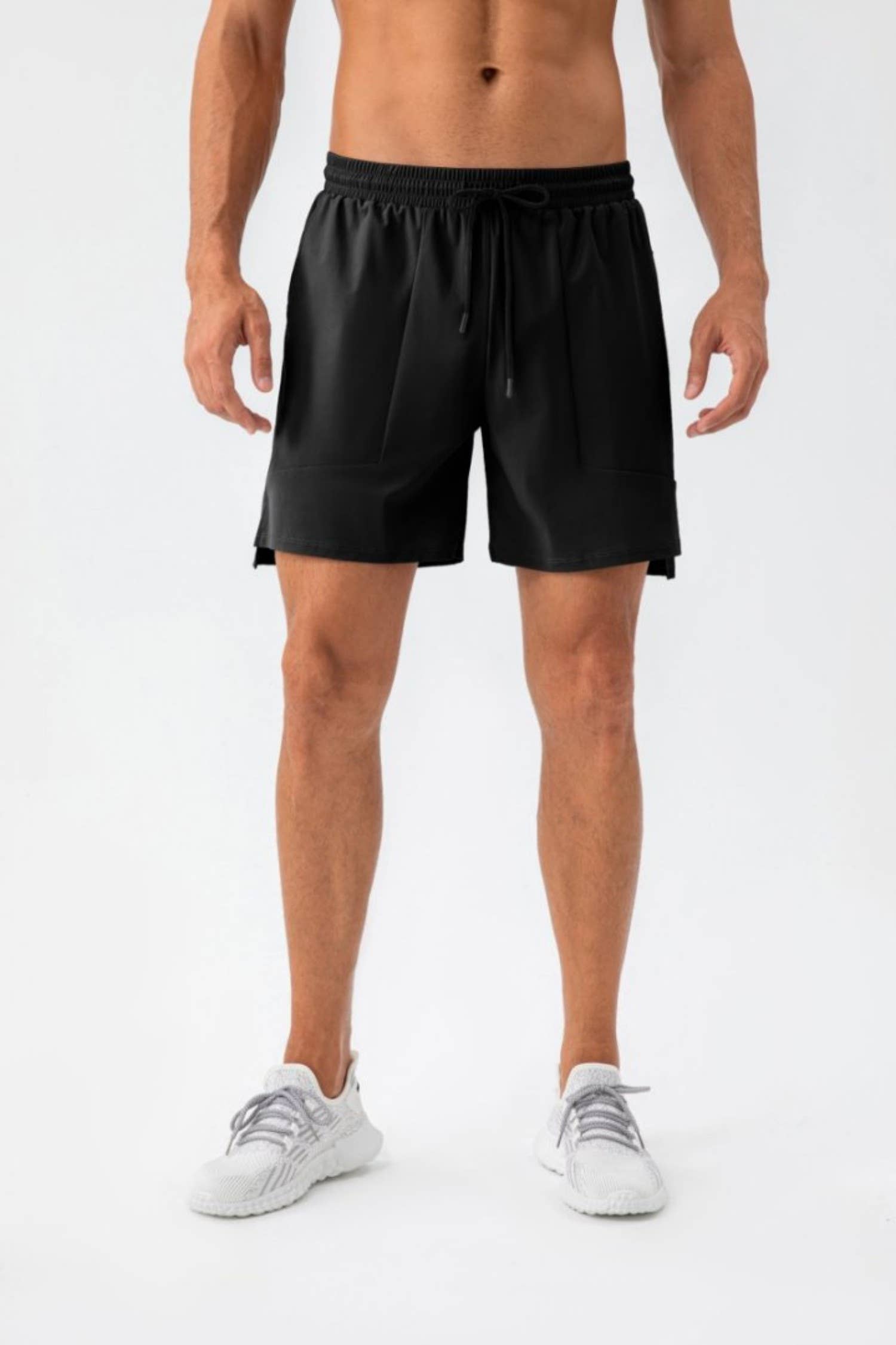 Active by Anna-Kaci – wholesale Athletic shorts – Men's – Quick Dry Training Shorts with Elastic Waistband Side Vents0