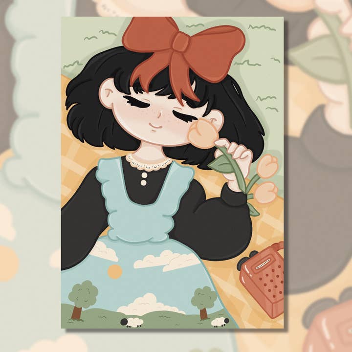 Kiki's Picnic Art Print for wholesale by Arianna Rose Art