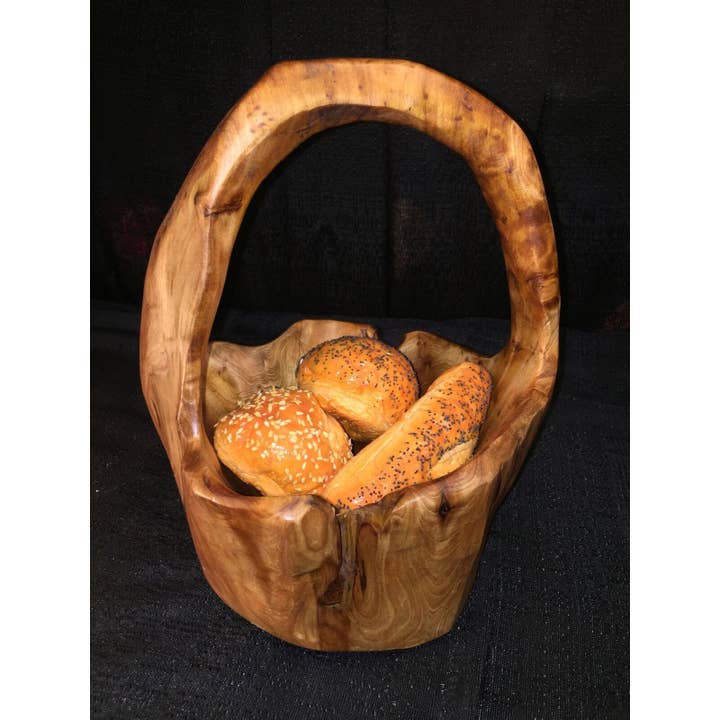 Greener Valley Trading - Wholesale Basket - Wooden Basket With Handle