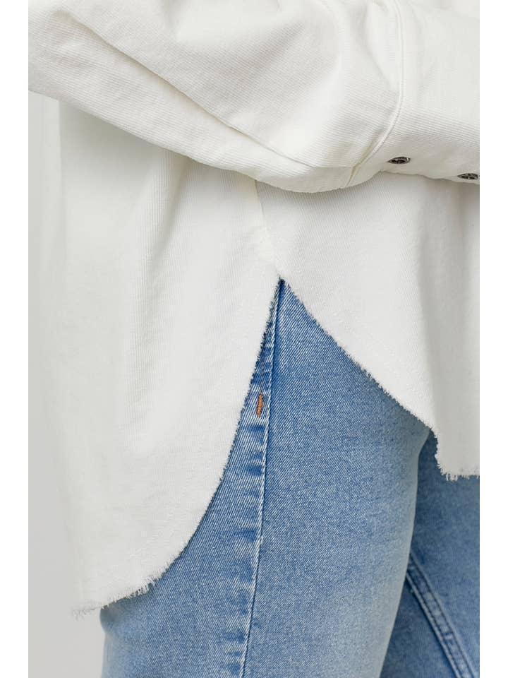 Mystree – Engroshandel Skjorte med buttondown – til kvinder – 60857 Vasket fløjlsskjorte5