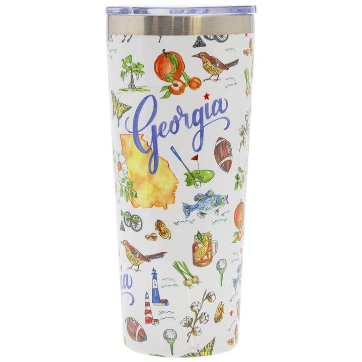 22 oz. Stainless Steel Tumbler GA Georgia State Collection for wholesale by Boston International