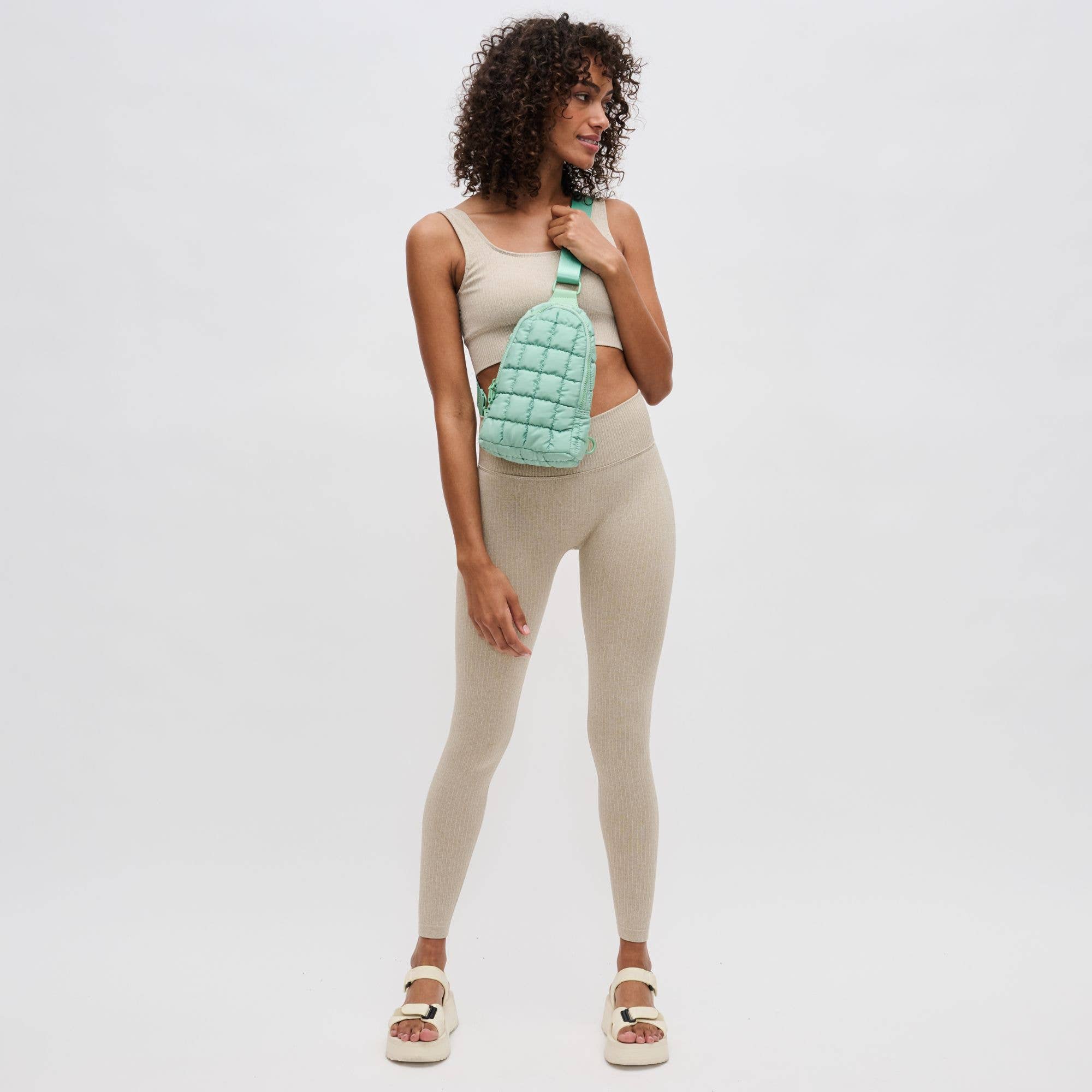 Sol and Selene - Wholesale Belt Bag - Women's - Rejuvenate - Quilted Puffer Nylon Sling Backpack98