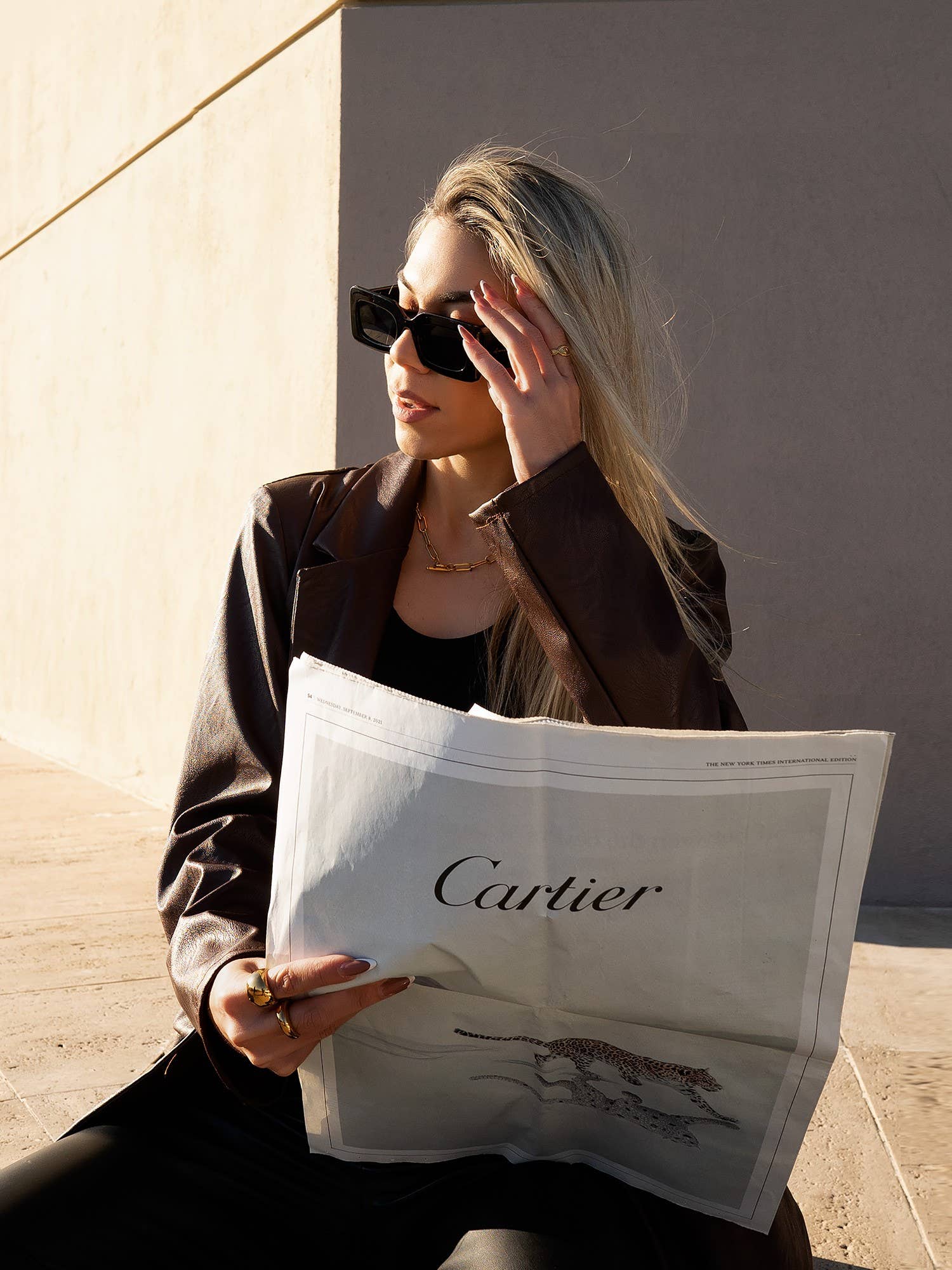 AnnaKey – Óculos de sol - Mulher por atacado – AnnaKey Óculos de Sol Eclipse Preto6