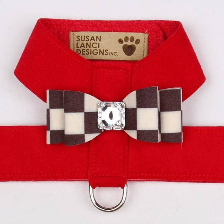 Windsor Check Big Bow Tinkie Harness for wholesale by Susan Lanci Designs