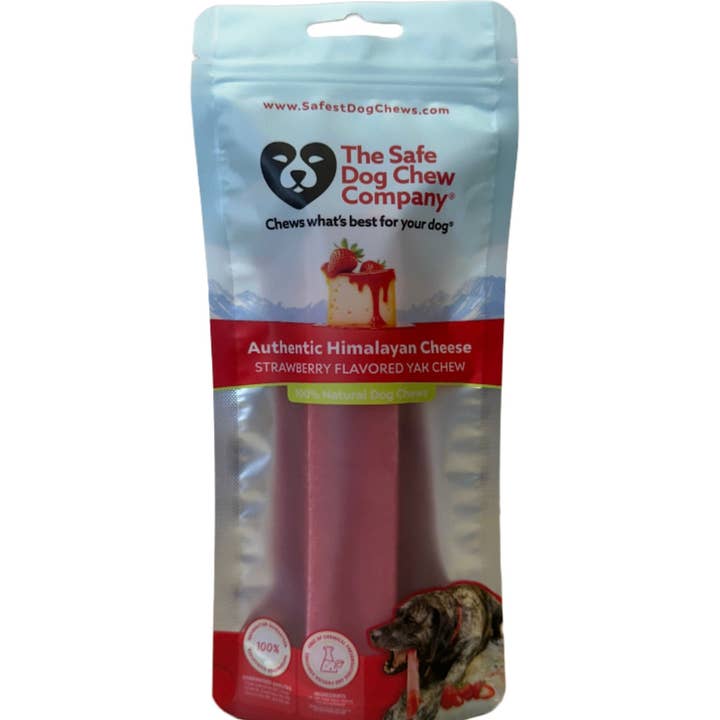 Kathmandu's Authentic Himalayan Cheese Yak Chew - Wholesale Pet Treats - Dog - Strawberry Flavored Yak Chews by THE SAFE DOG CHEW0