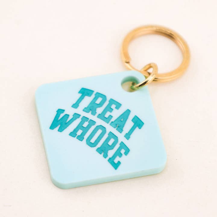 Freshwater Curated Goods - Vendita all'ingrosso Etichetta per collare - Cani e gatti - Medaglietta per animali domestici Treat Whore3