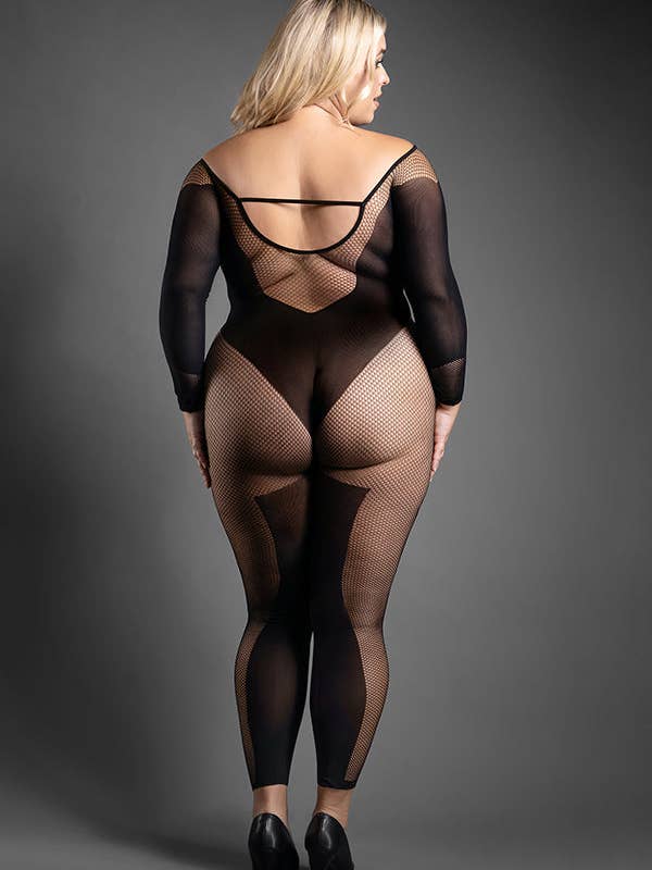 Black Premonition Crotchless Bodystocking for wholesale on Faire4