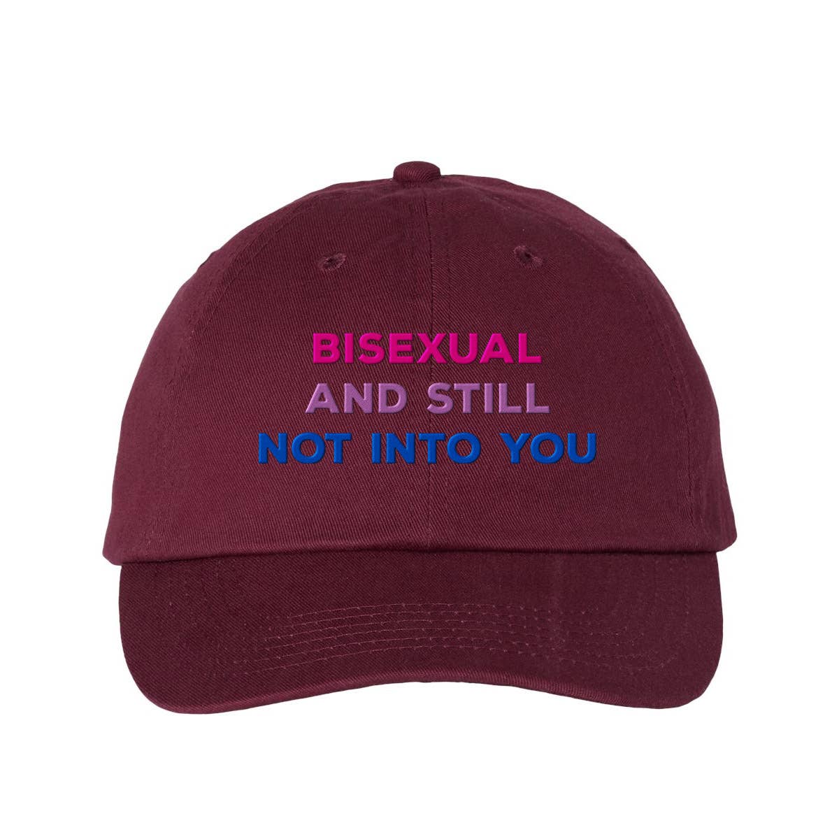 Lucky Luna Apparel - Wholesale Baseball Cap - Women's - Bisexual and Still Not Into You Embroidered Dad Hat6