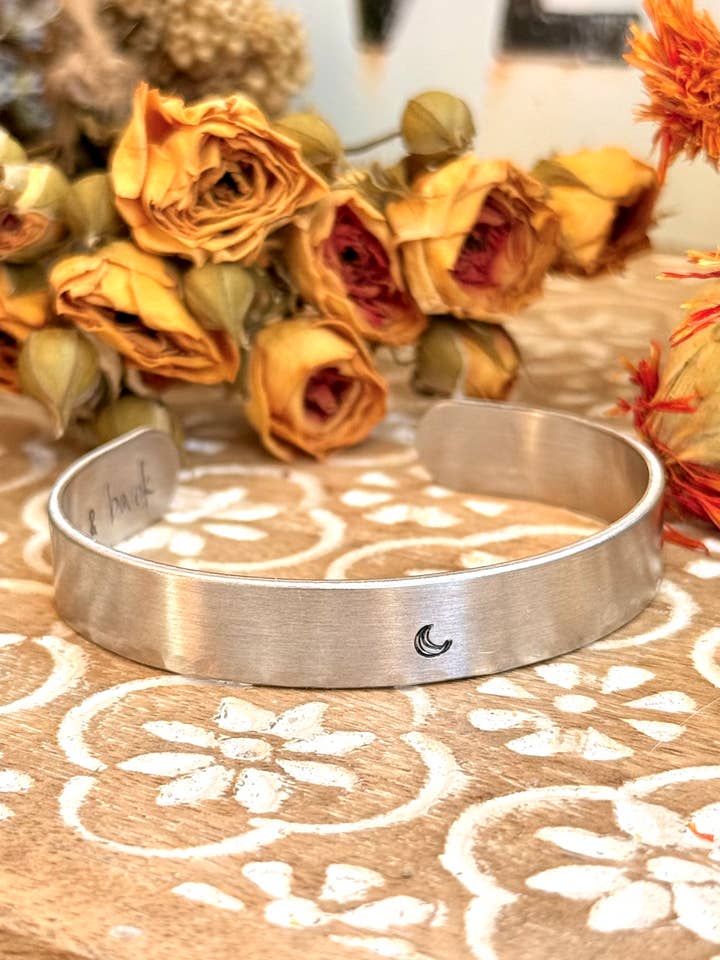 Te quiero hasta la luna y de regreso, pulsera de aluminio estampada para venta al por mayor de The WildSmith