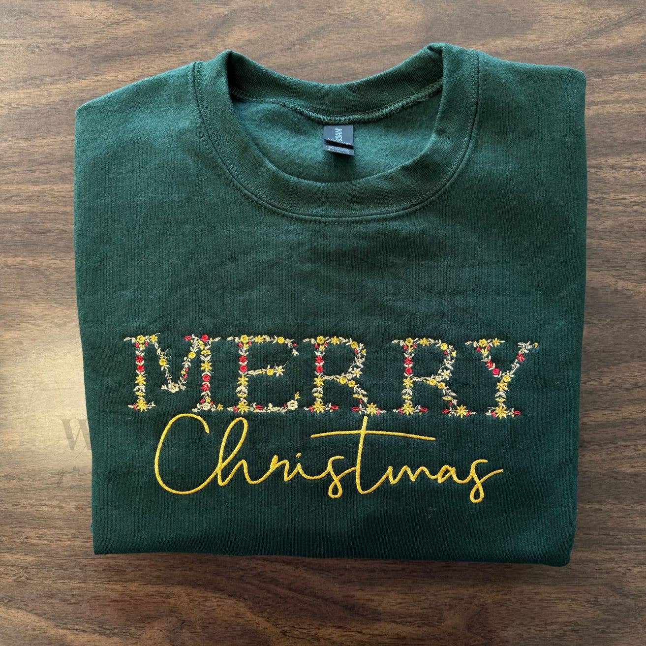 White Tees - Wholesale Graphic Sweatshirt - Women's - Merry Christmas Crewneck1