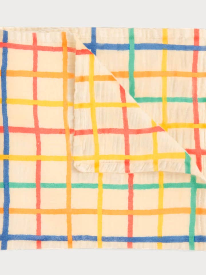 Regenbogen Regenbogen-Check Große Musselin-Wickeldecke -Ditto für den Großhandel auf Faire0