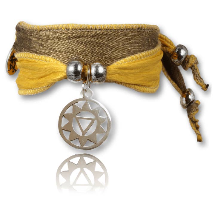 Bracciale in argento con chakra del plesso solare autostima e personalità per la vendita all'ingrosso da parte di Anísch de la Cara