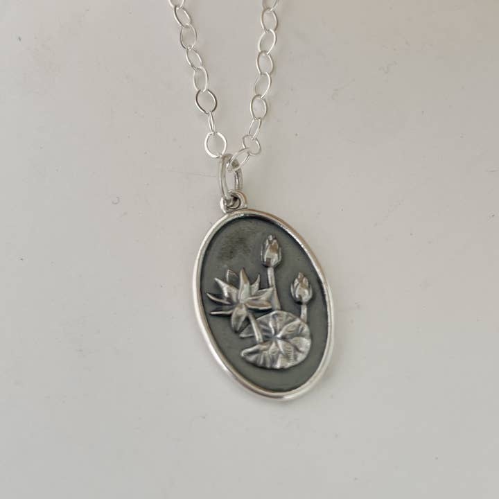 Frosted Willow - Wholesale Pendant/Charm Necklace - Sterling Silver Birth Flower with Birthstone Necklace Combin