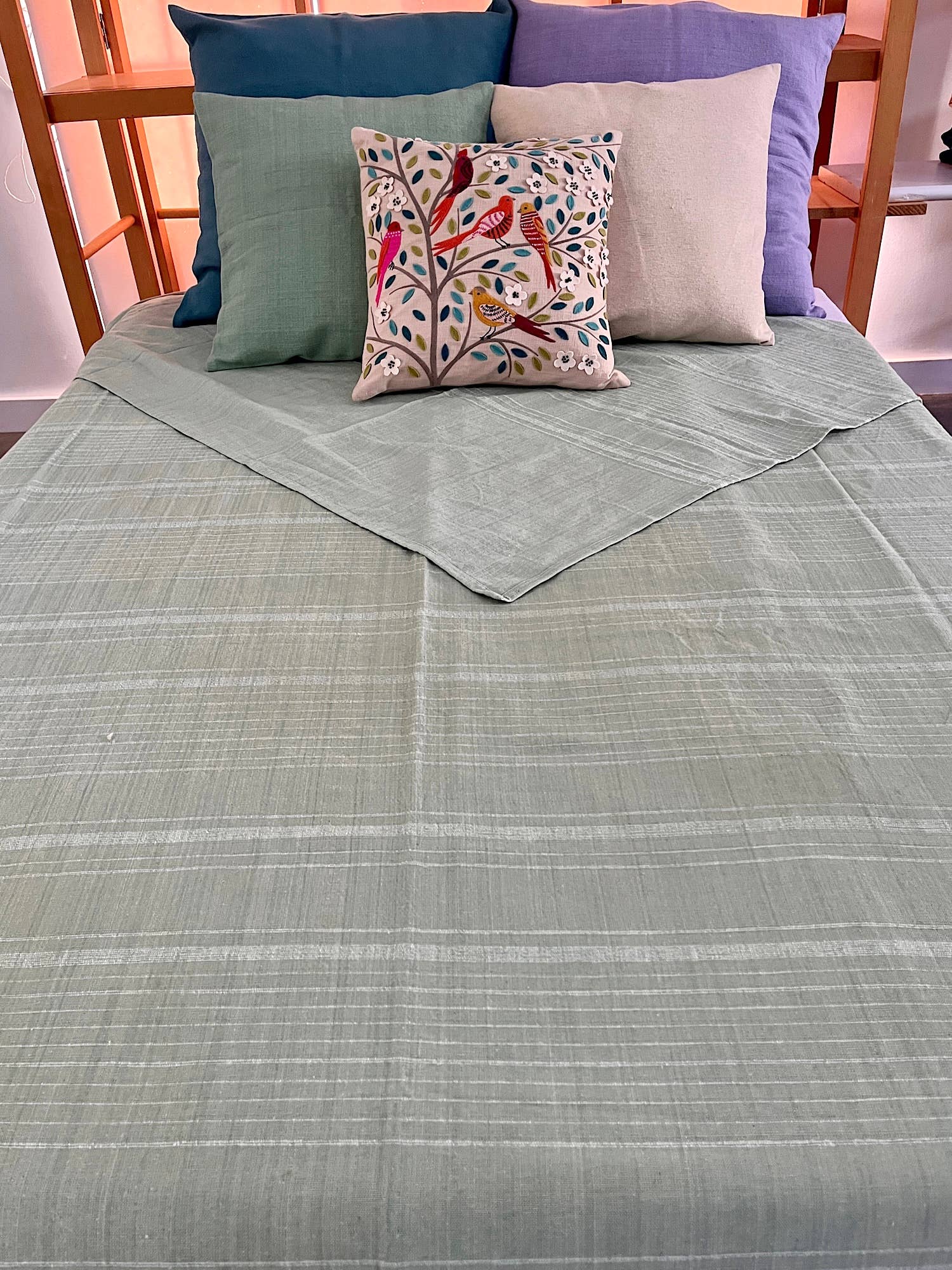 natural habitat – wholesale Bedding blanket – Bedspread Woven Twin 72X108 Shailah Celery3