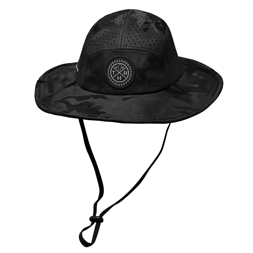 The Heartbeat Brand - Wholesale Bucket Hat - Unisex - THB Boonie | Sun Hat | Black Camo0