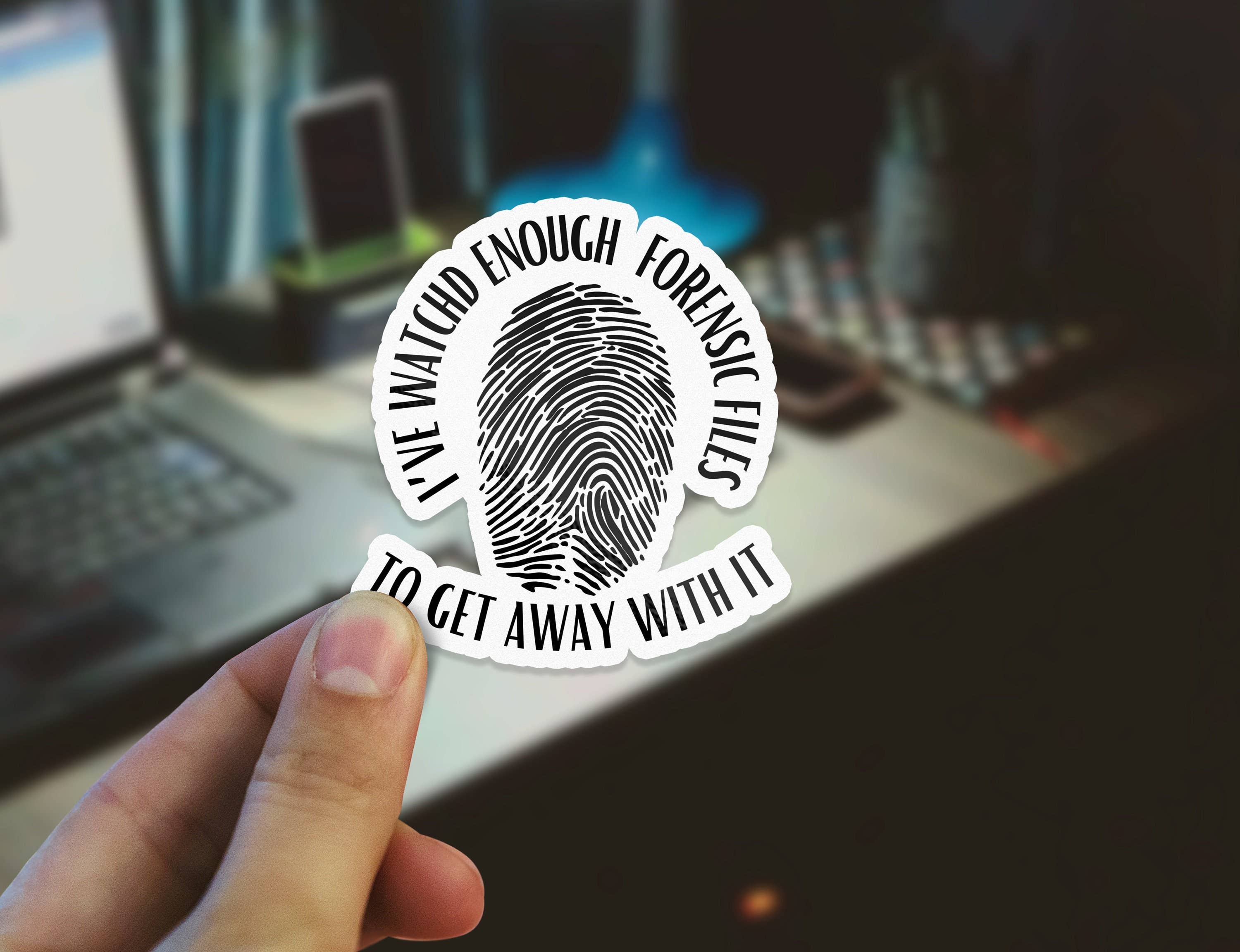 Sticker Bull - Vente Autocollant - Autocollant J'ai regardé assez de fichiers judiciaires - True Crime - Autocollant True Crime - Autocollant Crime - Autocollant Meme - Autocollant Forensic Files2