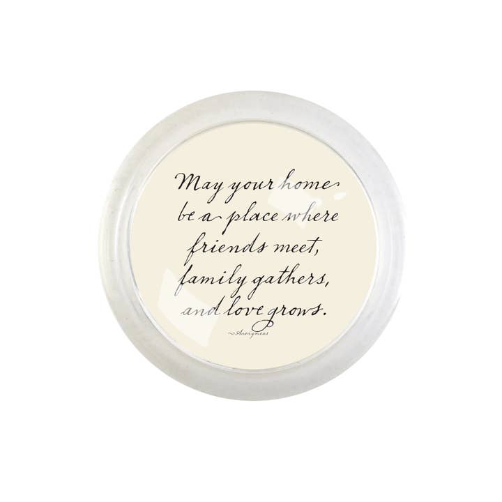 Ben's Garden - Wholesale Coasters - May Your Home Be A Place 4" Round Glass Coaster