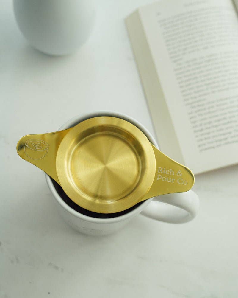 Rich & Pour - Vente Passoires à thé/infuseurs - Infuseur à thé en acier inoxydable avec panier à mailles pour feuilles de thé en vrac6