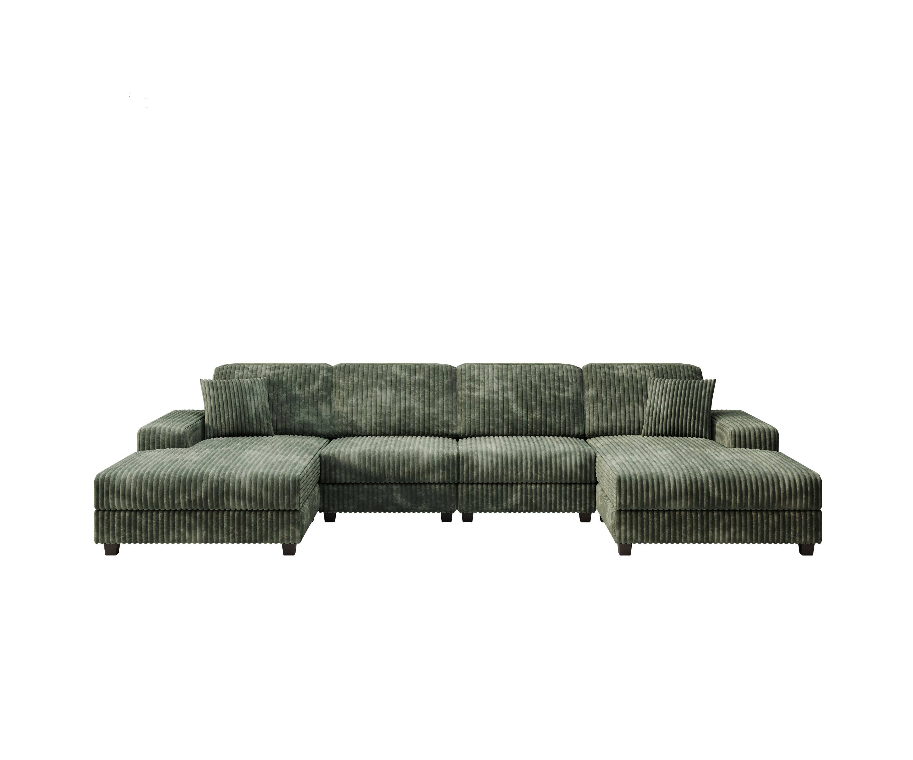 HOMYCASA DESIGN INC - Wholesale Sofa - 4-Seater U-Shaped Modular Sectional  Sofa & Corduroy Fabric8