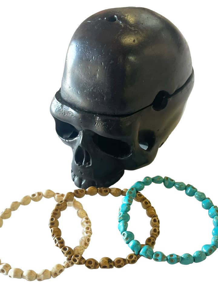 Skull Bracelet Small Beads (1 pack has 2 pieces) for wholesale by Yak & Yeti