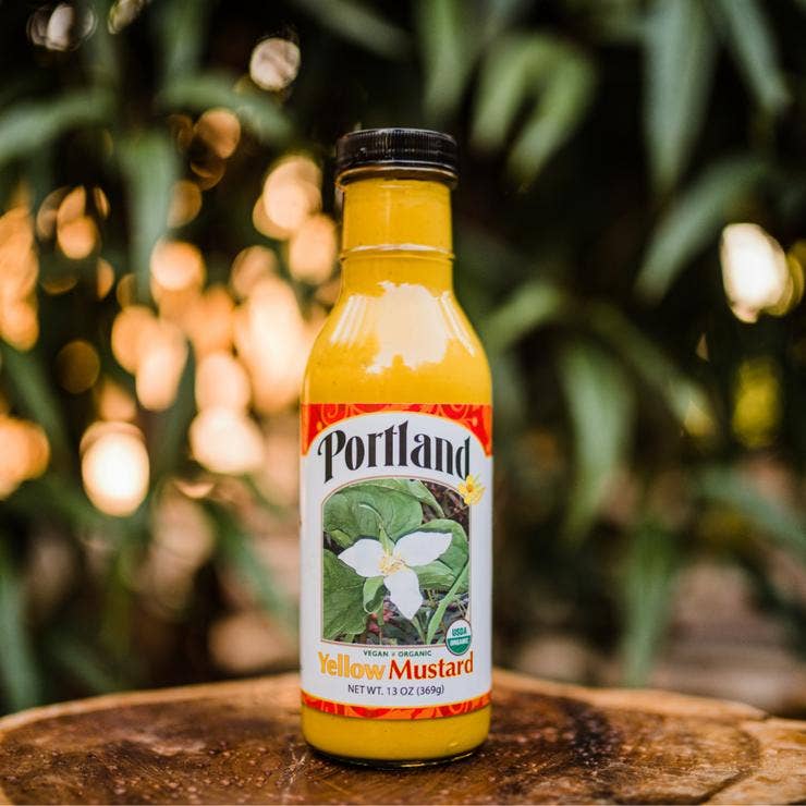Portlandia Foods - Wholesale Mustard - Portland Organic Yellow Mustard 13oz Glass Btls3