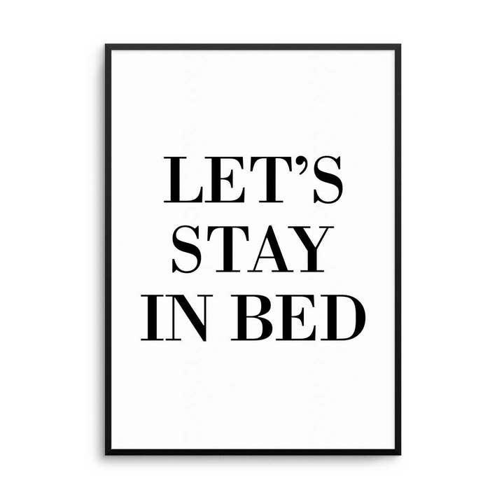 Impression « Restons au lit » pour la vente par D'LUXE PRINTS