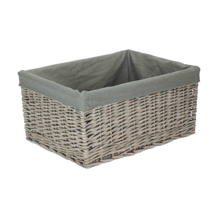 Jumbo Grey Wash Storage Basket for wholesale by Red Hamper