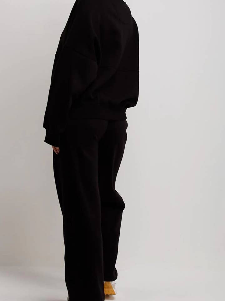 justyouroutfit - Wholesale Lounge Set - Women's - BOMBER SWEATSHIRT WITH STRAIGHT-LEG JOGGER