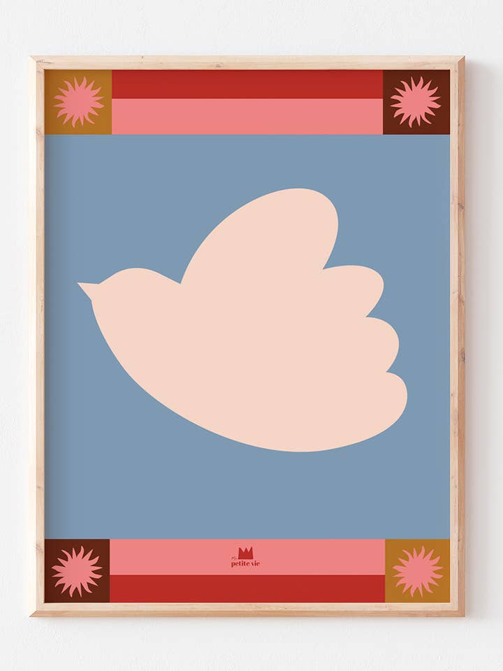 Stampa - Uccello celeste (30x40 cm) per la vendita all'ingrosso da parte di Ma Petite Vie