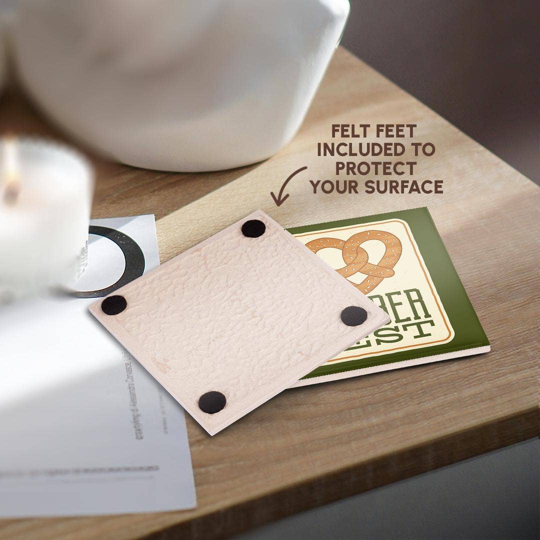 3dRose - Wholesale Coasters - 3dRose, I love Oktoberfest Pretzel, Coaster3