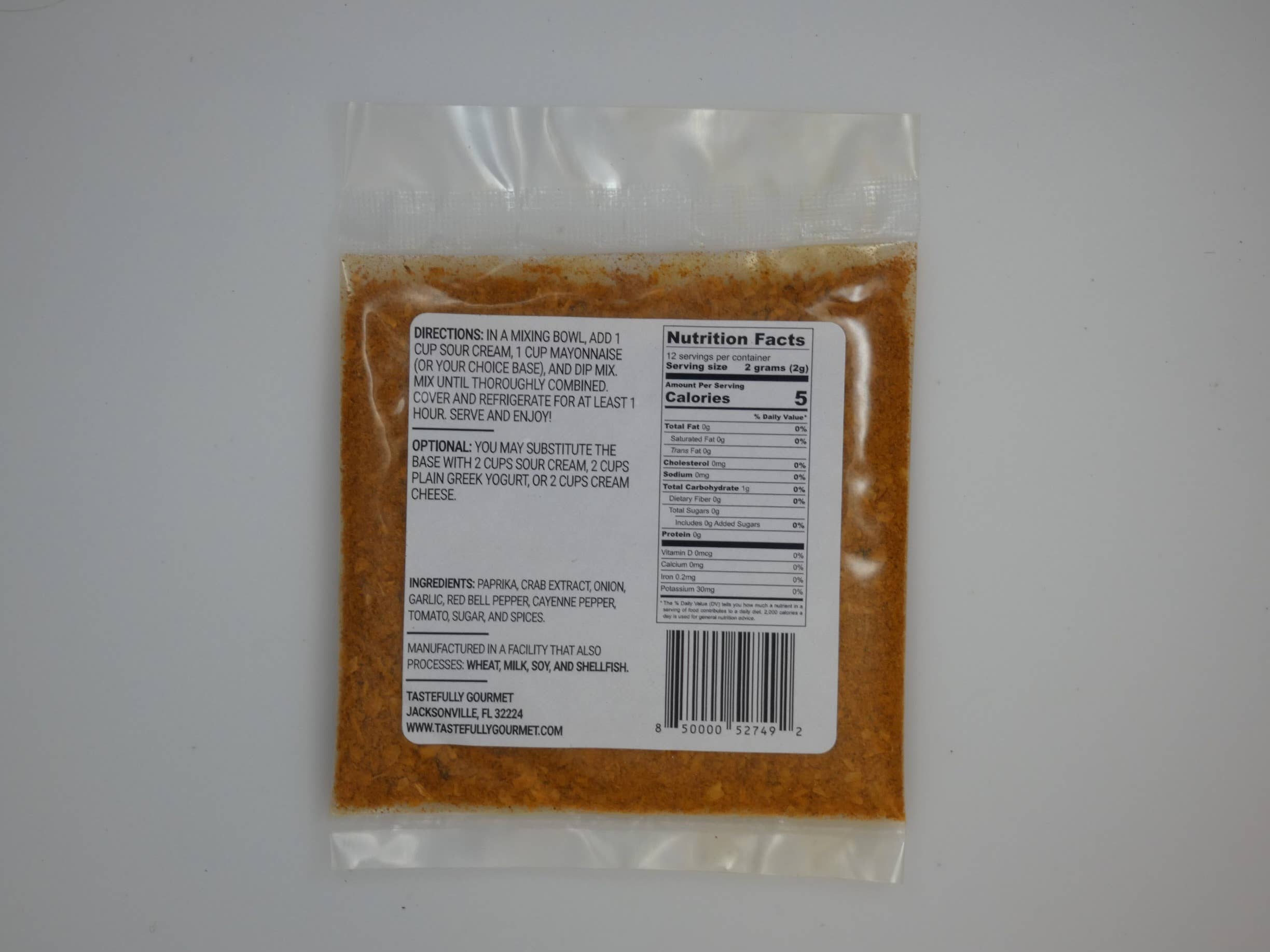 Tastefully Gourmet - Wholesale Dip - Spicy Crab Dip Mix1