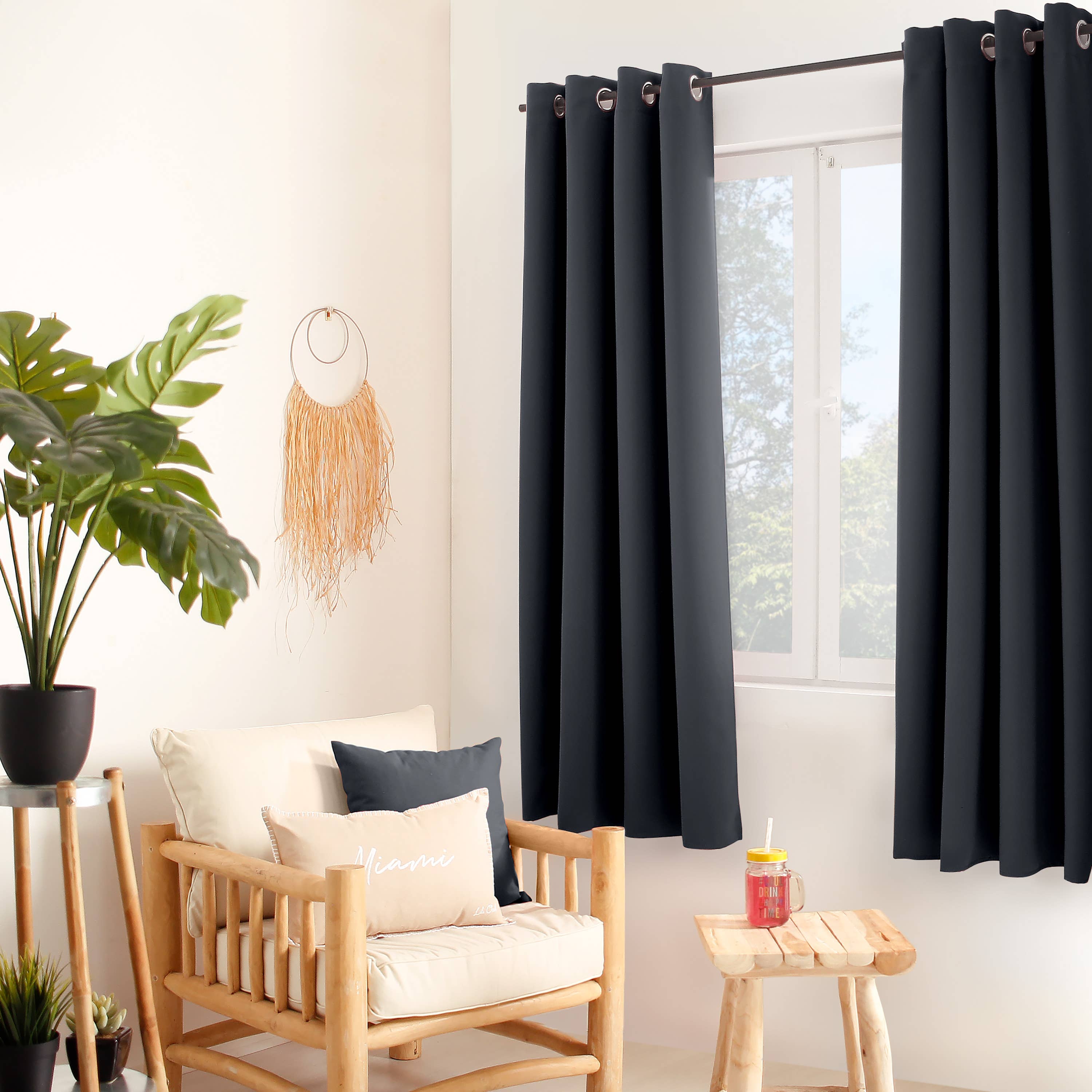 DECOSTARS - CmaDECO - Wholesale Curtain - Blackout Thermal Curtain with Eyelets, 135x180cm, Glacier24