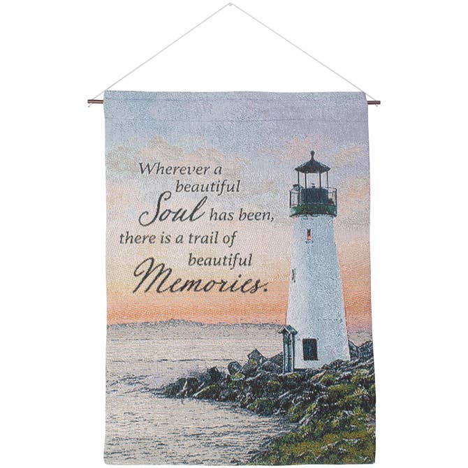 "Beautiful Memories" Woven Tapestry Wall Hanging for wholesale by Gift & Garden by Carson