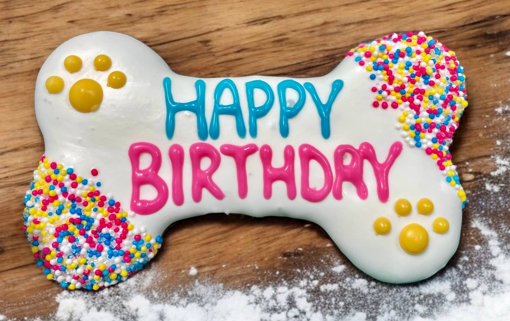 YumYum4DOGS - Wholesale Pet Treats - Dog - 6 inch Yogurt Fiesta Happy Birthday Bone Dog Treats1