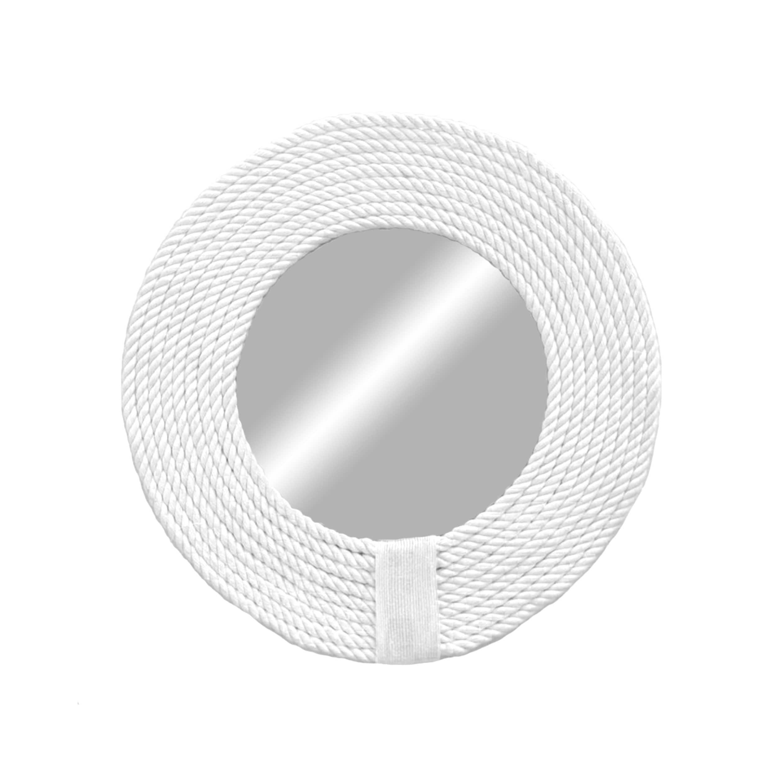 Geometrik Design - Wholesale Wall Stone - Beige Round Cotton Rope Boho Mirror1