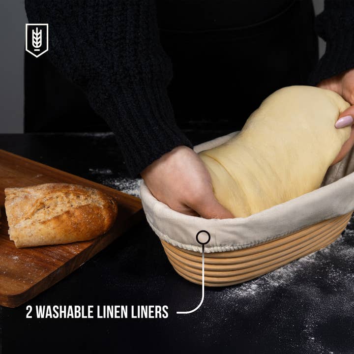 Kook - Wholesale Bread Pan - Kook Dutch Oven & Banneton Bread Proofing Set, 3.4 Qt