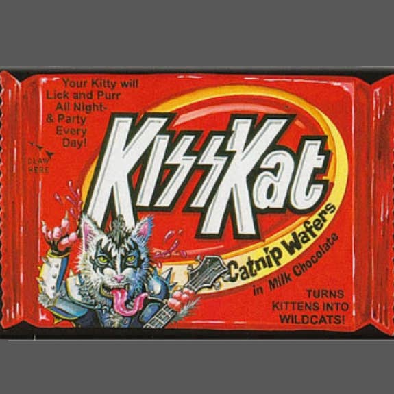 Ba Ba Buttons - Wholesale Magnet - WACKY PACKAGES, Kiss Kat, Magnet, Button, Kit Kat