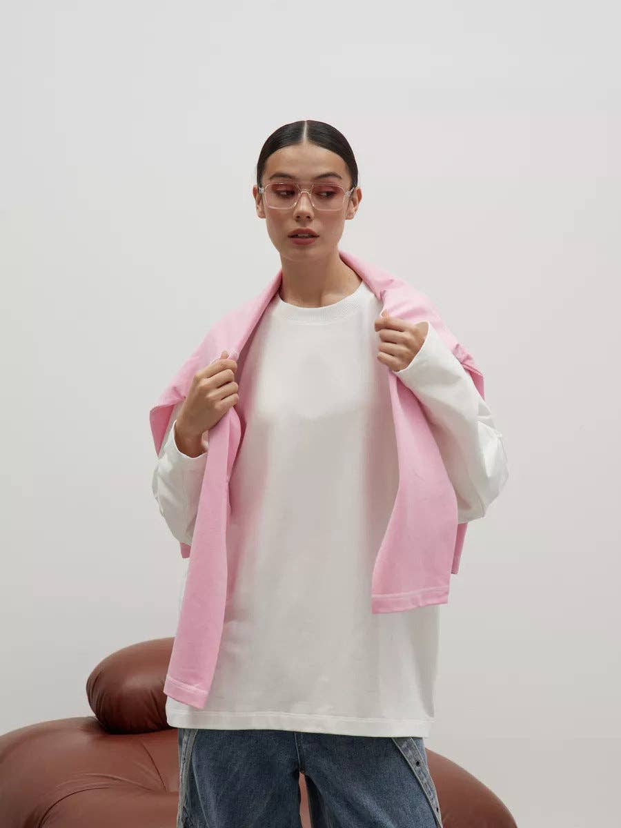 Suhkasana – wholesale T-shirt – women's – Heavyweight Cotton Long Sleeve Crewneck Oversized T Shirt8