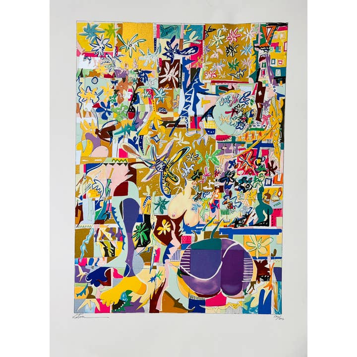 Lotan Flowers and Breast Hand Signed Artwork Serigraph for wholesale by Deluxe Fine Art