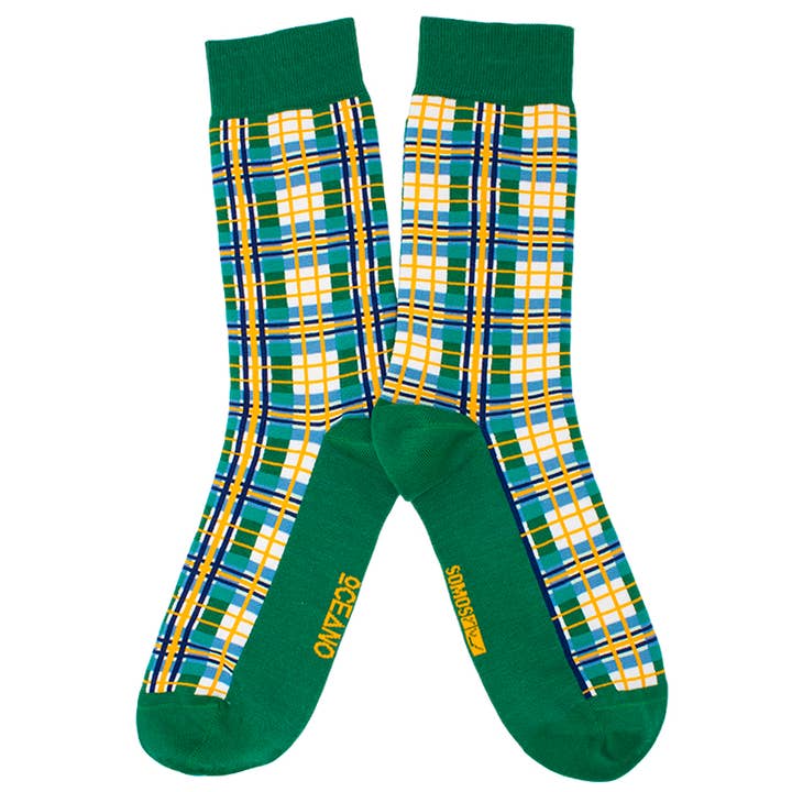 Chaussettes vertes à carreaux pour la vente par SomosOcéano