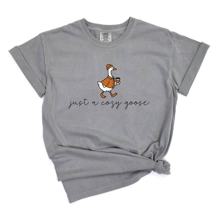 Juste un T-shirt graphique teint en pièce pour femme - Plaid d'oie confortable pour la vente par Olive And Ivory Wholesale
