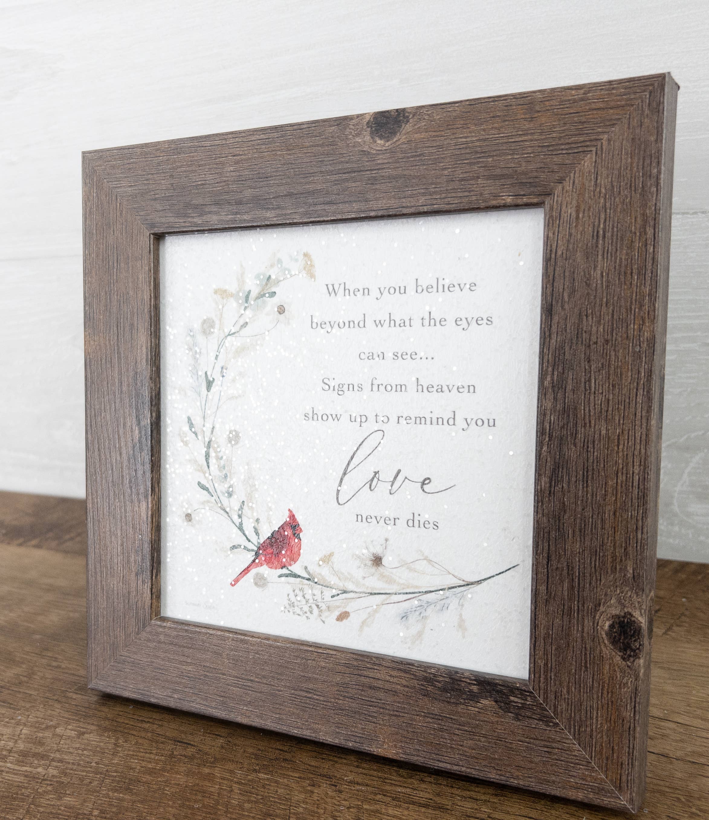 Summer Snow Art - Wholesale Sign - When You Believe Beyond Eyes Can See Cardinal Art3